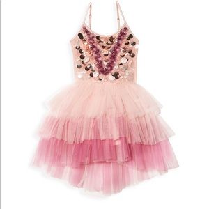 Tutu du Monde Hawaii Sequin Tulle Tutu Girls Dress Melon Pink 6-7